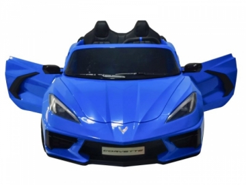 Vaikiškas dvivietis elektromobilis - Corvette Stingray, mėlynas