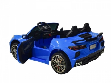 Vaikiškas dvivietis elektromobilis - Corvette Stingray, mėlynas