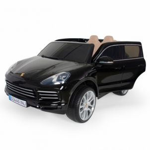 Vaikiškas dvivietis elektromobilis - Porsche Cayenne S, juodas