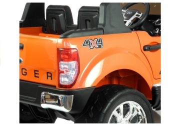 Vaikiškas dvivietis elektromobilis "Ford Ranger 4x4 MP4", lakuotas oranžinis