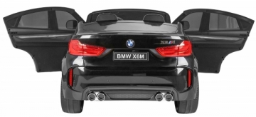 Vaikiškas dvivietis elektromobilis BMW X6M XXL, juodas lakuotas
