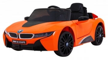 Vaikiškas elektomobilis BMW I8, oranžinis 