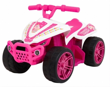Vaikiškas elektrinis keturratis Little Monster, rožinis Elektriniai automobiliai vaikams