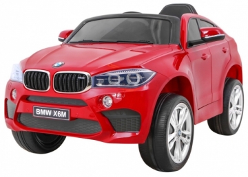 Vaikiškas elektromobilis BMW X6M, raudonas lakuotas 