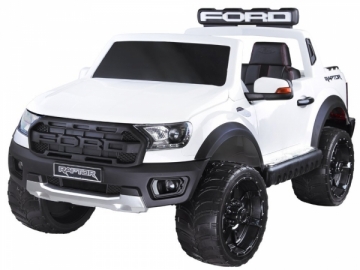 Vaikiškas elektromobilis “Ford Ranger Raptor”, baltas Cars for kids
