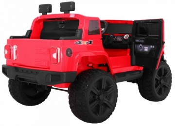 Vaikiškas elektromobilis Mighty Jeep 4x4, raudonas