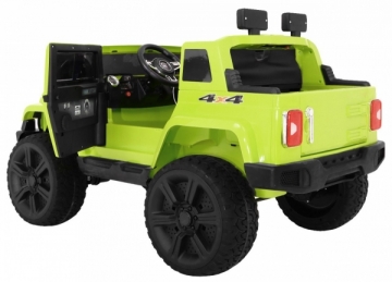 Vaikiškas elektromobilis Mighty Jeep 4x4, žalias