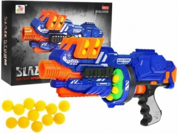Vaikiškas ginklas su rutuliniais šoviniais Blaze Storm, mėlynas Rotaļu ieroči