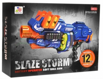 Vaikiškas ginklas su rutuliniais šoviniais Blaze Storm, mėlynas