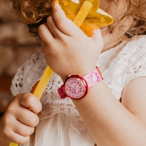Vaikiškas laikrodis Swatch Hello Kitty Buterfly ZFLNP005
