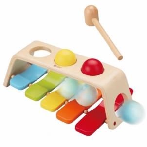 Vaikiškas medinis ksilofonas, 2in1 Muzikālā rotaļlietas