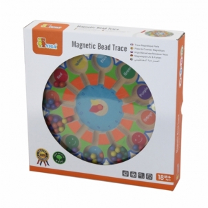 Vaikiškas medinis magnetinis žaidimas-labirintas | Laikrodis | Viga Toys