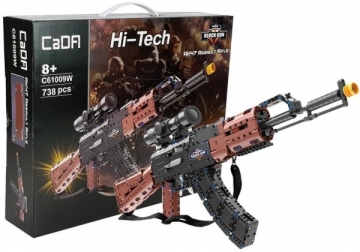 Vaikiškas šautuvas AK47 su optiniu taikikliu LEGO konstruktori