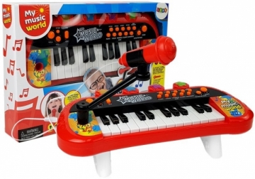 Vaikiškas sintezatorius, 24 klavišai, raudonas Музыкальные игрушки