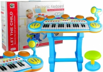 Vaikiškas sintezatorius, mėlynas Музыкальные игрушки