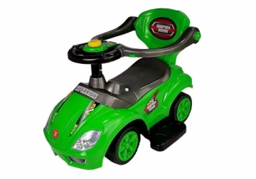 Vaikiškas stumiamas automobilis „3in1“, žalias