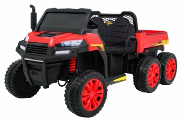 Vaikiškas traktorius Farmer Truck, raudonas Automobiliai vaikams