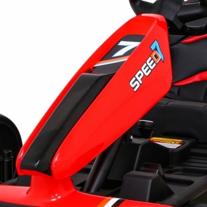 Vaikiškas vienvietis elektrinis kartingas Speed 7 Drift King, raudonas