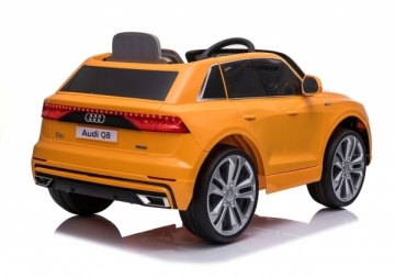Vaikiškas vienvietis elektromobilis "Audi Q8", lakuotas geltonas