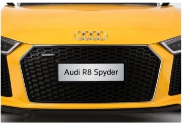 Vaikiškas vienvietis elektromobilis "Audi R8", geltonas