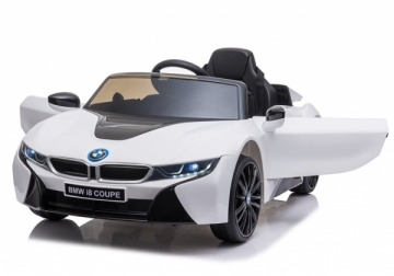 Vaikiškas vienvietis elektromobilis "BMW I8", baltas