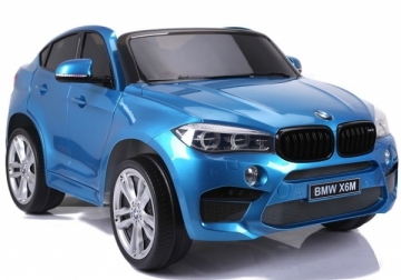 Vaikiškas vienvietis elektromobilis &quot;BMW X6M&quot;, lakuotas mėlynas Bērnu elektromobīļi