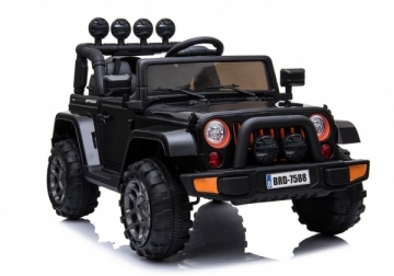 Vaikiškas vienvietis elektromobilis "Jeep 4x4", juodas 