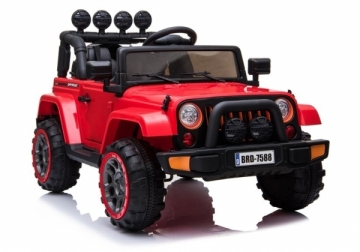 Vaikiškas vienvietis elektromobilis "Jeep 4x4", raudonas 