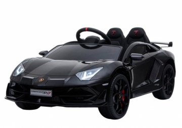 Vaikiškas vienvietis elektromobilis "Lamborghini Aventador", juodas