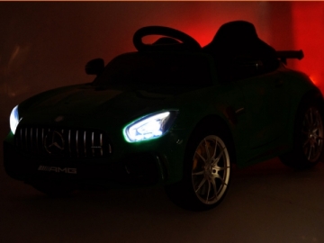 Vaikiškas vienvietis elektromobilis Mercedes AMG GT R, žalias