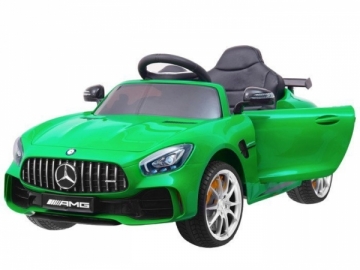 Vaikiškas vienvietis elektromobilis "Mercedes AMG GT R", žalias