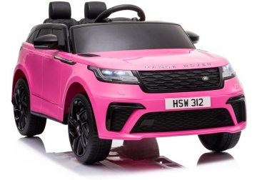 Vaikiškas vienvietis elektromobilis "Range Rover", lakuotas rožinis 