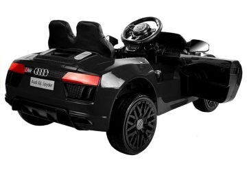 Vaikiškas vienvietis elektromobilis Audi R8 Spyder, juodas