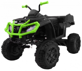 Vaikiškas vienvietis keturratis - Quad ATV, juodai žalias Cars for kids