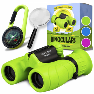 Vaikiškų Žiūronų Rinkinys Imaisen 8x21 Su Padidinamuoju Stiklu ir Kompasu Binoculars