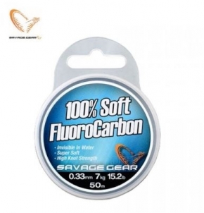 Valas SG Soft Fluoro Carbon 50m., 0.33 mm Žvejybiniai valai