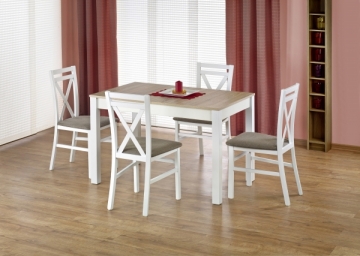 Valgomojo stalas MAURYCY ąžuolas sonoma/balta Ēdamistabas galdi