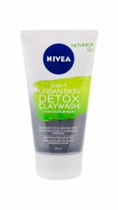Valomosis kremas Nivea Urban Skin Detox Claywash 3-in-1 150ml Veido valymo priemonės