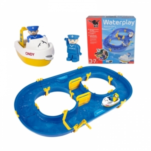 Vandens trasa su valtimi ir figūrėle - BIG Waterplay Sacīkšu trases, garāžas bērniem
