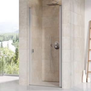 Varstomos dušo durys Ravak Chrome, CSD1-80, satinas+stiklas Transparent Dušo sienelės, durys
