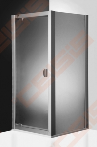 Varstomos dušo durys ROLTECHNIK ECLUSIVE LINE ECDO1/85 montavimui į nišą su sidabro spalvos profiliu ir šerkšnu padengtu stiklu