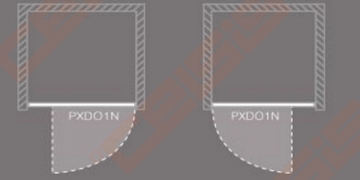Varstomos dušo durys ROLTECHNIK PROXIMA LINE PXDO1N/100 , skirtos montuoti į nišą, su brillant spalvos profiliu ir skaidriu stiklu