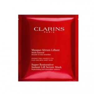Veido kaukė Clarins Super Restorative Mask (Instant Lift Serum Mask) 5pcs 