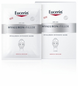 Veido kaukė Eucerin Hyaluron-Filler (Hyaluron Intensive Mask) 4 ks Maskas un serums sejas