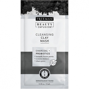 Veido kaukė Freeman Cleansing clay mask Active carbon and probiotics Beauty Infusion ( Cleansing Clay Mask) 118 ml