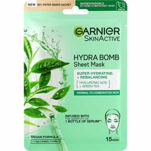 Veido mask Garnier Superhydratační cleansing facial mask with green tea + Moisture Freshness (Tissue Super Hydrating & Purifying mask) 1 piece
