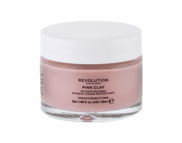 Veido kaukė Makeup Revolution London Skincare Pink Clay 50ml Kaukės ir serumai veidui