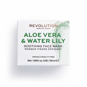 Veido kaukė Revolution Skincare Aloe Vera & Water Lily (Soothing Face Mask) 50 ml