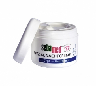 Veido kremas Sebamed Night Cream with Q10 Anti-Ageing(Spezial Nachtcreme) 75 ml Kremai veidui