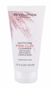 Veido valomosios putos Revolution Skincare Pink Clay Mattifying Cleansing Mousse 150ml Facial cleansing